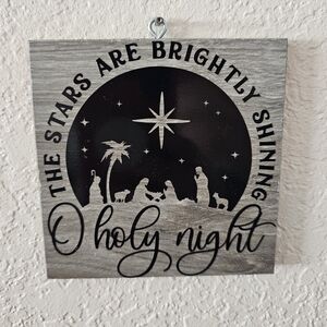 Handmade O Holy Night Decorative Sign Ornament